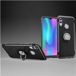 Armor Anti Drop Carbon PC + Silicon Invisible Ring Holder Phone Case for Huawei Honor 10 Lite - Black