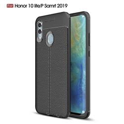 Luxury Auto Focus Litchi Texture Silicone TPU Back Cover for Huawei Honor 10 Lite - Black