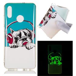 Headphone Puppy Noctilucent Soft TPU Back Cover for Huawei Honor 10 Lite