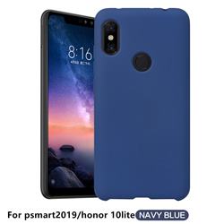 Howmak Slim Liquid Silicone Rubber Shockproof Phone Case Cover for Huawei Honor 10 Lite - Midnight Blue