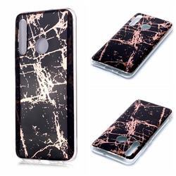 Black Galvanized Rose Gold Marble Phone Back Cover for Huawei Honor 10 Lite