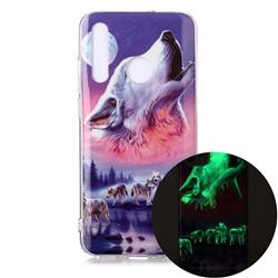 Wolf Howling Noctilucent Soft TPU Back Cover for Huawei Honor 10 Lite