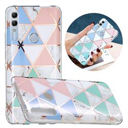 Fresh Triangle Painted Marble Electroplating Protective Case for Huawei Honor 10 Lite
