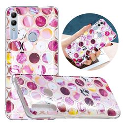 Round Puzzle Painted Marble Electroplating Protective Case for Huawei Honor 10 Lite