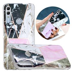 Pink and Black Painted Marble Electroplating Protective Case for Huawei Honor 10 Lite