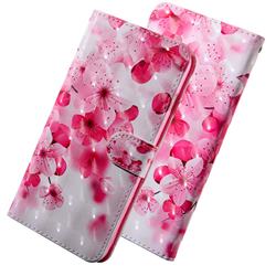 Peach Blossom 3D Painted Leather Wallet Case for Huawei Honor 10 Lite