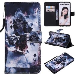 Skull Magician PU Leather Wallet Case for Huawei Honor 10 Lite