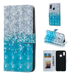 Sea Sand 3D Painted Leather Phone Wallet Case for Huawei Honor 10 Lite