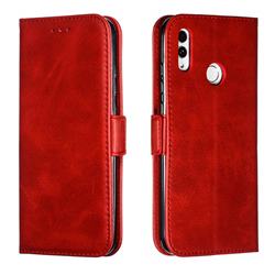 Retro Classic Calf Pattern Leather Wallet Phone Case for Huawei Honor 10 Lite - Red