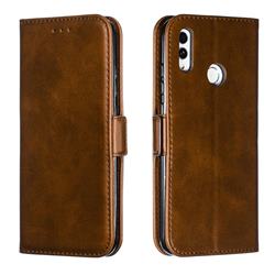 Retro Classic Calf Pattern Leather Wallet Phone Case for Huawei Honor 10 Lite - Brown