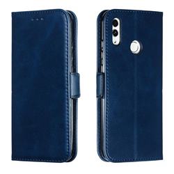 Retro Classic Calf Pattern Leather Wallet Phone Case for Huawei Honor 10 Lite - Blue