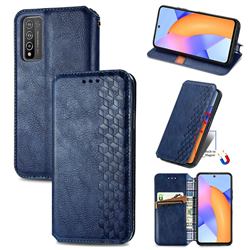 Ultra Slim Fashion Business Card Magnetic Automatic Suction Leather Flip Cover for Huawei Honor 10X Lite - Dark Blue
