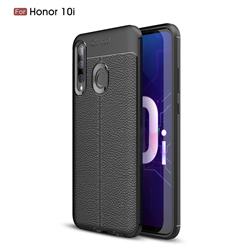 Luxury Auto Focus Litchi Texture Silicone TPU Back Cover for Huawei Honor 10i - Black