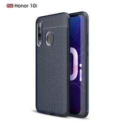 Luxury Auto Focus Litchi Texture Silicone TPU Back Cover for Huawei Honor 10i - Dark Blue