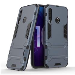 Armor Premium Tactical Grip Kickstand Shockproof Dual Layer Rugged Hard Cover for Huawei Honor 10i - Navy