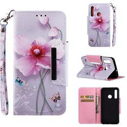 Pearl Flower Big Metal Buckle PU Leather Wallet Phone Case for Huawei Honor 10i