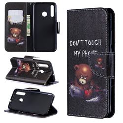 Chainsaw Bear Leather Wallet Case for Huawei Honor 10i