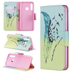Feather Bird Leather Wallet Case for Huawei Honor 10i