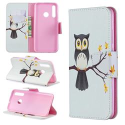 Owl on Tree Leather Wallet Case for Huawei Honor 10i