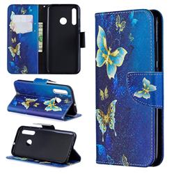 Golden Butterflies Leather Wallet Case for Huawei Honor 10i