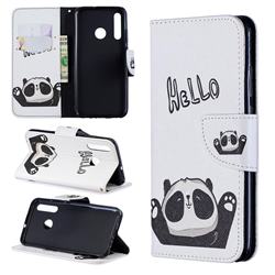 Hello Panda Leather Wallet Case for Huawei Honor 10i