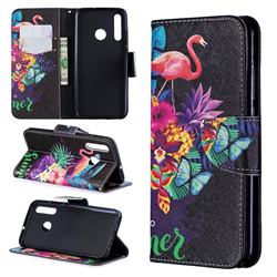 Flowers Flamingos Leather Wallet Case for Huawei Honor 10i