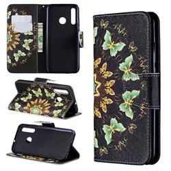 Circle Butterflies Leather Wallet Case for Huawei Honor 10i