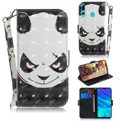 Angry Bear 3D Painted Leather Wallet Phone Case for Huawei Honor 10i
