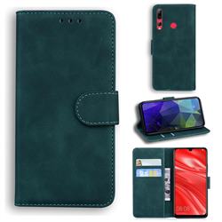 Retro Classic Skin Feel Leather Wallet Phone Case for Huawei Honor 10i - Green