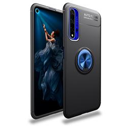 Auto Focus Invisible Ring Holder Soft Phone Case for Huawei Honor 20 - Black Blue