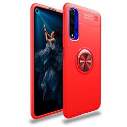 Auto Focus Invisible Ring Holder Soft Phone Case for Huawei Honor 20 - Red