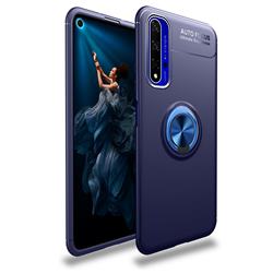 Auto Focus Invisible Ring Holder Soft Phone Case for Huawei Honor 20 - Blue