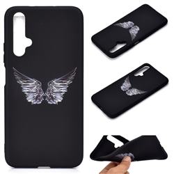 Wings Chalk Drawing Matte Black TPU Phone Cover for Huawei Honor 20