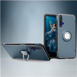 Armor Anti Drop Carbon PC + Silicon Invisible Ring Holder Phone Case for Huawei Honor 20 - Navy