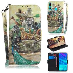Beast Zoo 3D Painted Leather Wallet Phone Case for Huawei Honor 20 Lite