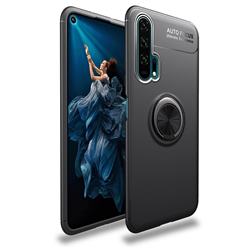 Auto Focus Invisible Ring Holder Soft Phone Case for Huawei Honor 20 Pro - Black
