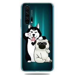 Selfie Dog Clear Varnish Soft Phone Back Cover for Huawei Honor 20 Pro