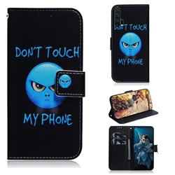 Not Touch My Phone PU Leather Wallet Case for Huawei Honor 20 Pro