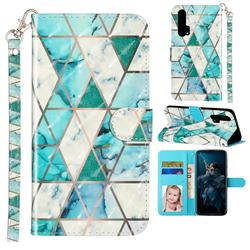 Stitching Marble 3D Leather Phone Holster Wallet Case for Huawei Honor 20 Pro