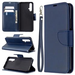 Classic Sheepskin PU Leather Phone Wallet Case for Huawei Honor 20s - Blue