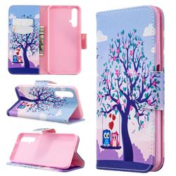 Tree and Owls Leather Wallet Case for Huawei Honor 20s