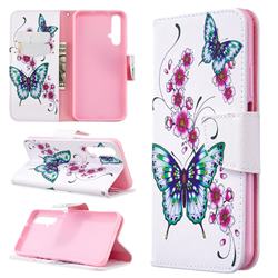 Peach Butterflies Leather Wallet Case for Huawei Honor 20s