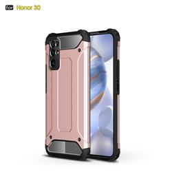 King Kong Armor Premium Shockproof Dual Layer Rugged Hard Cover for Huawei Honor 30 - Rose Gold