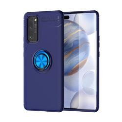 Auto Focus Invisible Ring Holder Soft Phone Case for Huawei Honor 30 Pro - Blue