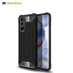 King Kong Armor Premium Shockproof Dual Layer Rugged Hard Cover for Huawei Honor 30 Pro - Black Gold