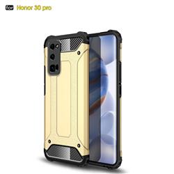 King Kong Armor Premium Shockproof Dual Layer Rugged Hard Cover for Huawei Honor 30 Pro - Champagne Gold