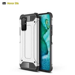 King Kong Armor Premium Shockproof Dual Layer Rugged Hard Cover for Huawei Honor 30s - White