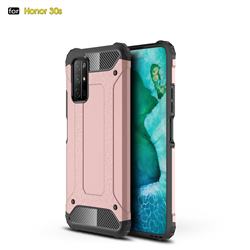 King Kong Armor Premium Shockproof Dual Layer Rugged Hard Cover for Huawei Honor 30s - Rose Gold