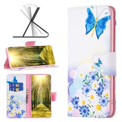 Butterflies Flowers Leather Wallet Case for Huawei Honor 60