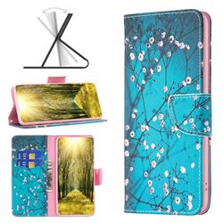 Blue Plum Leather Wallet Case for Huawei Honor 60